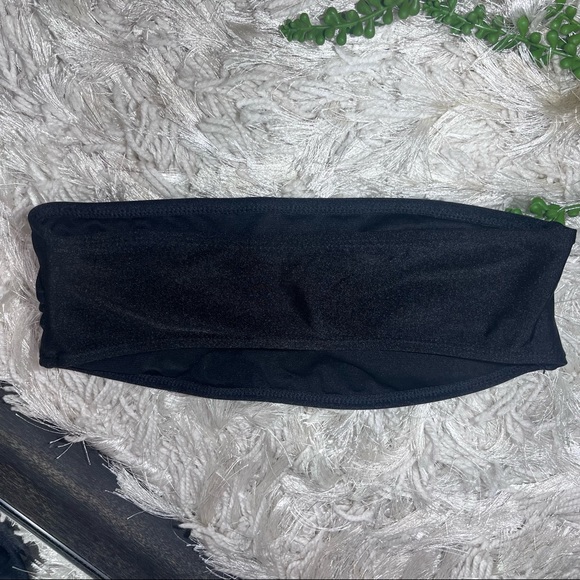 🌼3/$30🌼Stylish Swimwear Black Bandeau Strapless Bikini Set Size Small - Picture 5 of 12